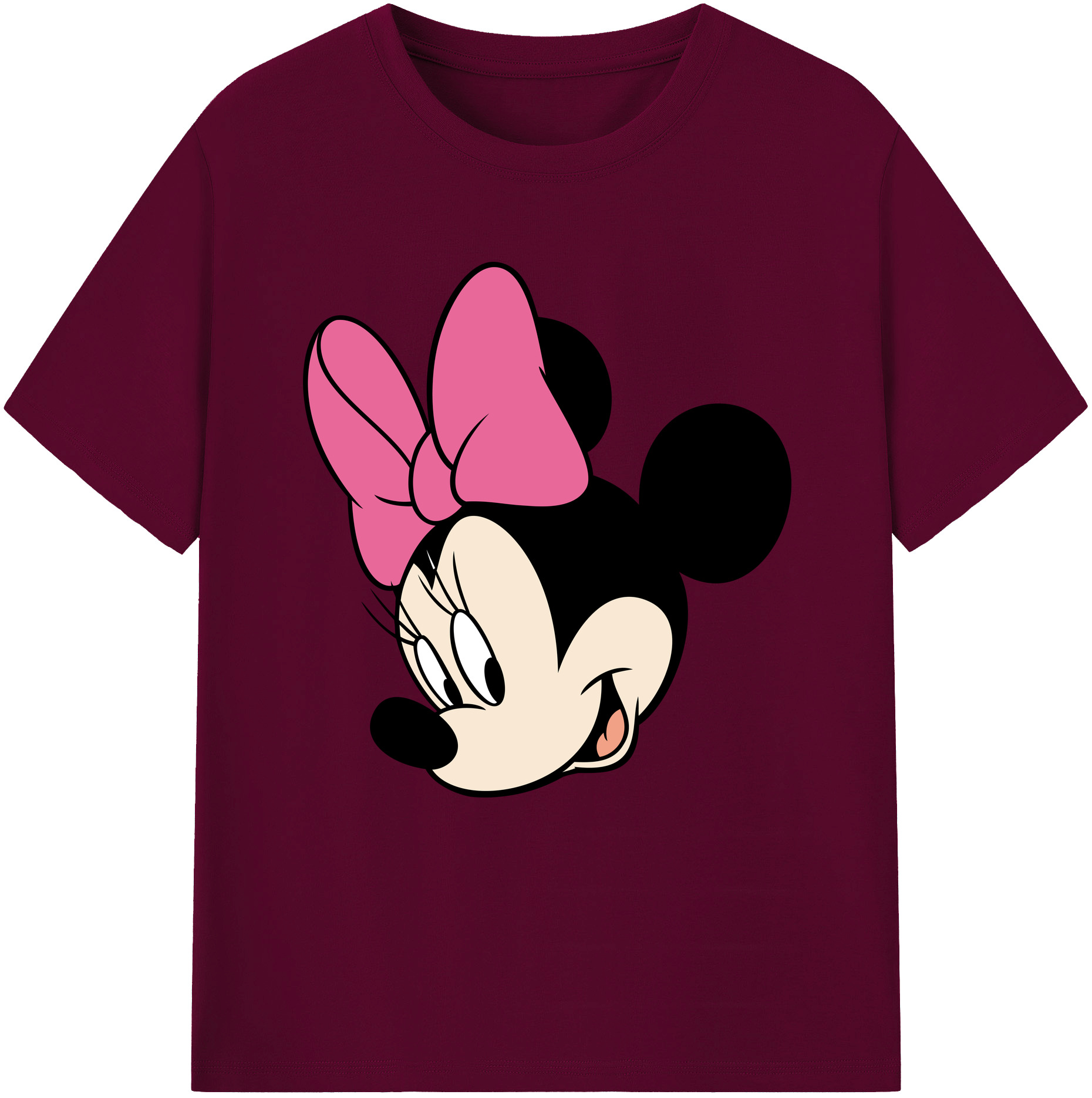 （画像用） ミッキーマウス Mickey Mouse レディースカジュアルプリントTシャツ（綿100％）